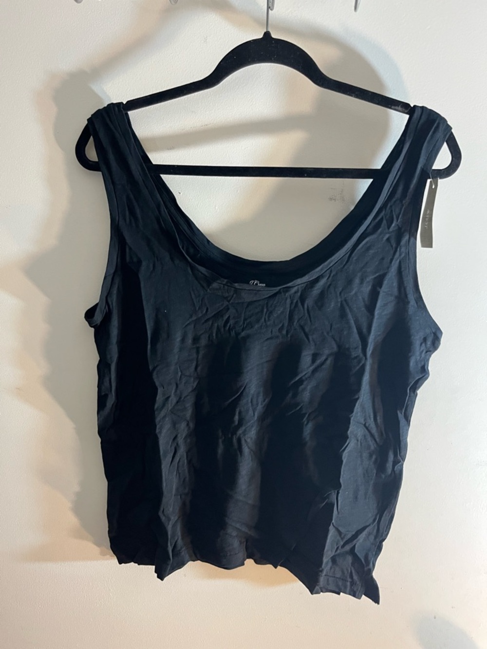 J. Crew Black Scoop Neck Tank Top
